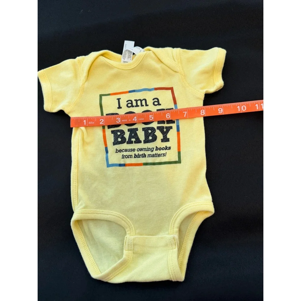 Rabbit Skins Book Baby Yellow Graphic Bodysuit 6 Months Book Harvest Literacy